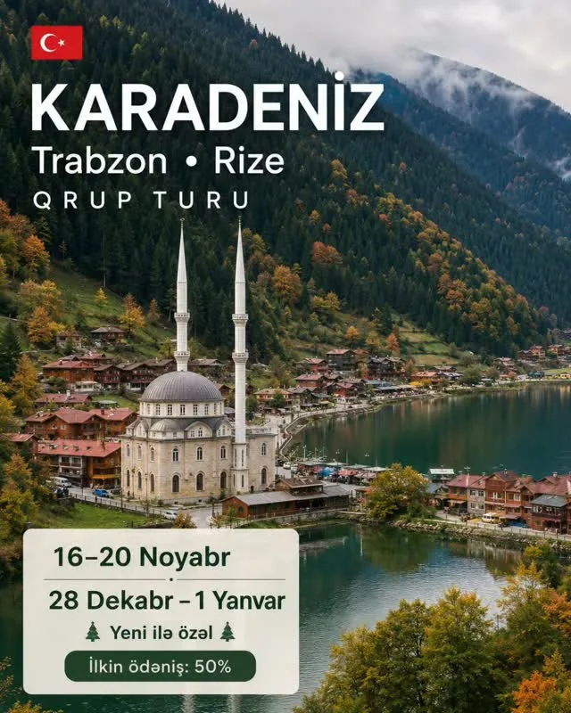 Karadeniz - Trabzon və Rize Qrup turu
